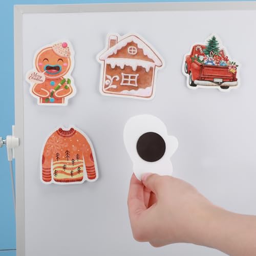 Dunzoom 500 Pcs Flexible Magnets with Adhesive Backing 1.26\'\' Self Adhesive Magnet Dots Bulk Magnets Round Magnet Stickers Peel and Stick Magnets for Crafts Office DIY Projects Supplies, 32x1mm