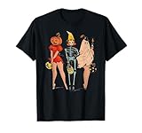 Halloween Witch Pin Up Retro Vintage Pumpkin Women T-Shirt