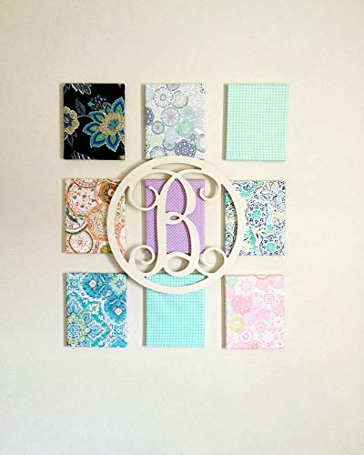 Unfinishedwoodco Single Letter Circle Monogram-B, 19-Inch, Unfinished #TOP1