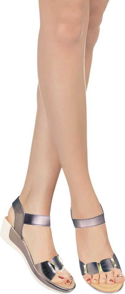 Image of Action Women's Platform Sandals| Block Heel| Glitter Embellished| Ankle Strap Bronze