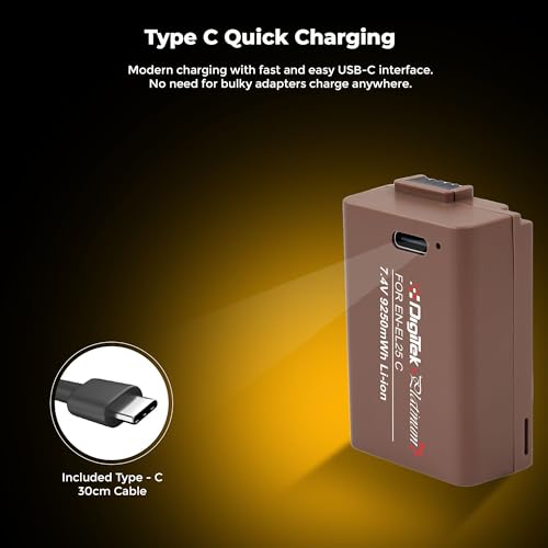 Image of Digitek Platinum ENEL 25 Type C Extra Power 9250mWh Secondary Rechargeable Li-ion Battery for Nikon Z30, Z50, Zfc, Z50II Cameras