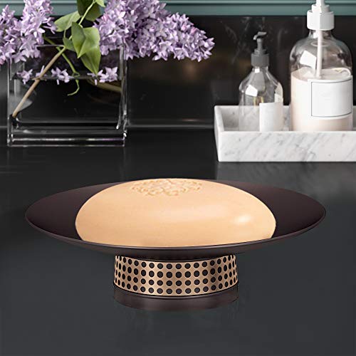 Nu Steel Selma Decorative Steel Bar Soap Dish Tray For Bathroom Vanities, Countertops, Pedestals, Kitchen Sink - Store Hand Soap, Pumice Bars, Sponges, Scrubbers - Copper & Oil Rubbed Bronze #TOP3