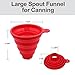 KongNai Silicone Collapsible Wide Mouth Funnel for Jars, Foldable Large Canning Funnel for Wide Mouth Jar, Food Grade Silicone Transferring Tool for Liquid Oil Jam Solid Seasoning Bean