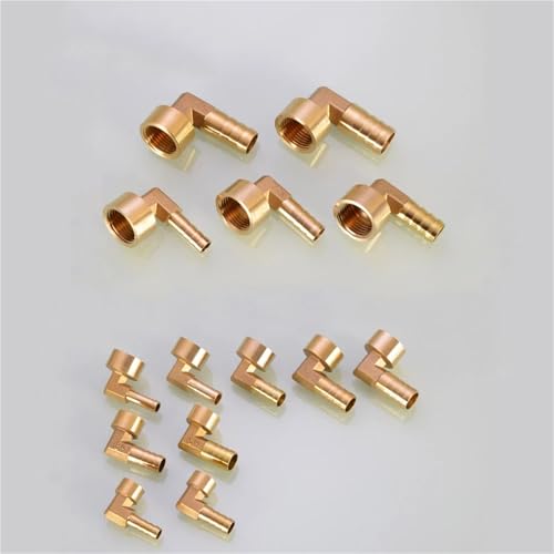 Conector de latón de 8mm con rosca 1/8 macho en codo para evitar estrangulamiento de mangueras 4