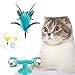 AUCHIKU Juguete para Gatos rotación de 360°,Juguete Gato Pelota interactiva,Rueda para Gatos,Juguete Interactivo para Gatos con Pluma Juguete de Plumas para Gatos