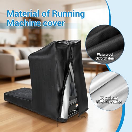 Housse de tapis de course non pliable imperméable Onlyme avec cordon de serrage
