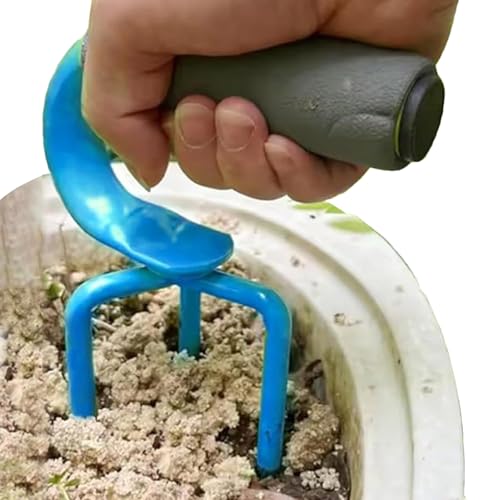 Artiglio da giardino, in acciaio resistente, impugnatura ergonomica, resistente alla ruggine, manuale per il giardino