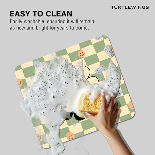 Image of TURTLEWINGS | Mousepad | Abstract Flower Design mausepad - 22x18 cm, 3mm Thick | Abstract Design Non-Slip Rubber Base | Office, Study & Gaming Use | Premium Smooth Surface 02 (Design 11)