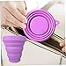OnIUeZky Portable Silicone Cup Collapsible Travel Cup with Lid Foldable Travel Camping Mug for Picnic 4 Pcs.