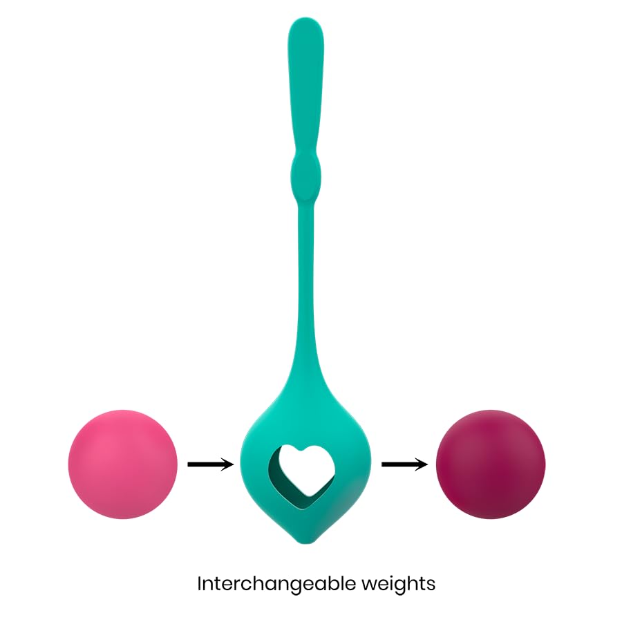 RITHUAL - Suelo Pelvico Mujer Fortalecer - Kit con 4 Bolas Kegel Intercambiables - Silicona Médica - 10 Niveles de Entrenamiento - Reutilizable - Hipoalergénico - Verde