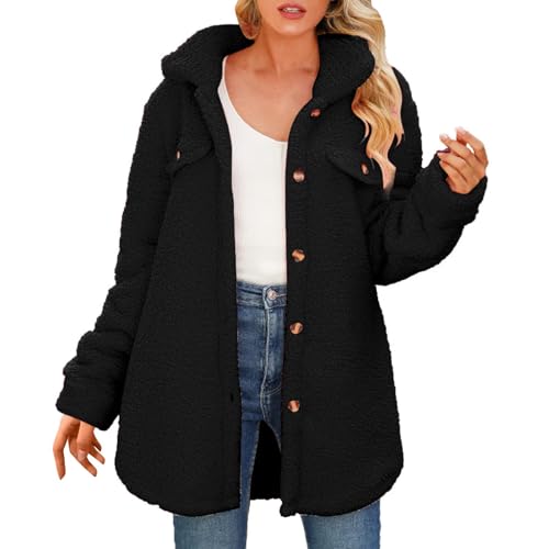 Veste polaire femme avec poches manteau d'hiver chaud et douillet