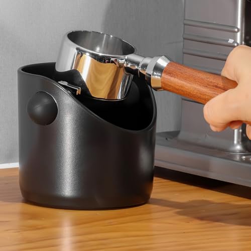 Kinberry Coffee Knock Box, 0.45l Coffee Bin Container, Plastic Espresso Coffee Grounds Knock Box Durable Coffee Machine Accessories Coffee Puck Bin for Ninja Sage Knock Boxes