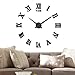 VANGOLD Wall Clock Vintage Roman Numerals Wall Clocks for Living Room Decor, Decorative Wall Clocks Battery Operated (Black Wall Decor)