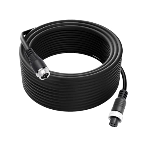 Buhdjfnke Cable de Cámara de Vídeo para Cámara de Visión Trasera y Monitor, Cable de Extensión de Aviación de, Cable de Extensión Paracoche, Camión, RV, 20 M
