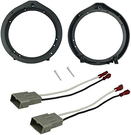 Front Door Speaker Mount Adapter Plates for Honda Civic 2006-2011 6.5"/6.75" 165mm Stand Ring Kit 1 Pair + Wiring Harness image 2