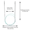 addi Turbo Original 32 inch (80cm) US 19 (15.0mm) Circular Knitting Needle Slick & Smooth Finish, Standard Taper & Tips, Smooth Joins, Blue Pliable Cord with 10 Colorful Stitch Markers #2