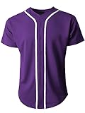 Ma Croix Mens Premium Button Down Baseball Jersey Team Uniform Hip Hop Urban Tee Shirt (Medium,...