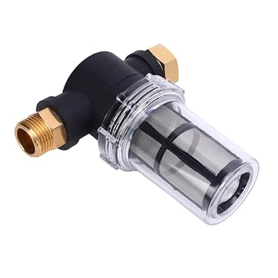 Keenso Garden Hose Filter Attachment with 40 and 100 Mesh Screens for Efficient in Home and Garden, Robust ABS and Metal Construction