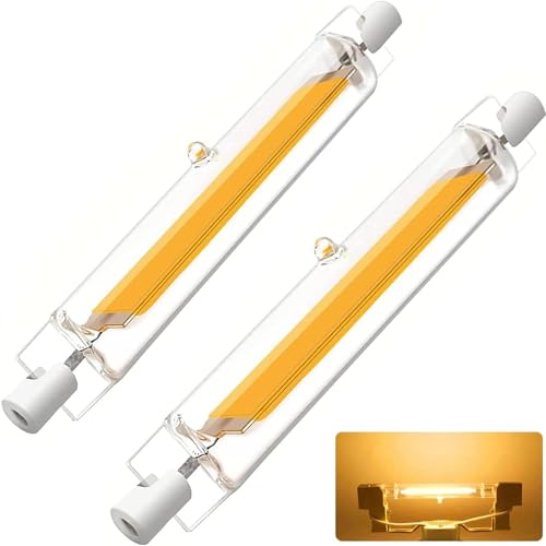 R7S LED 118mm 20W Dimmerabile Lampadina,Lampadine R7S 118mm Bianco Caldo 3000K, 2000lm Nessun Sfarfallio,Equivalente a Lampada Alogena 200W,Illuminazione Fascio 360°,Confezione da 2