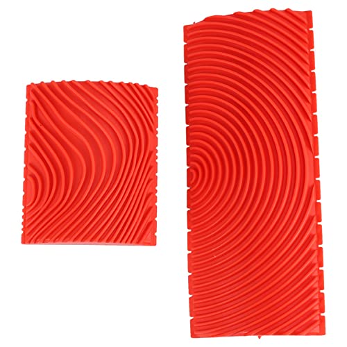 BOKIE 2 unidades de herramientas para pintar de madera, rodillo de pintura de goma, herramienta de pintura para el hogar, efecto de color Cover