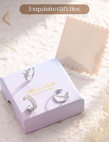 MILACOLATO Ear Cuff Femme Faux Piercing Oreille Or Hypoallergénique – vue 7