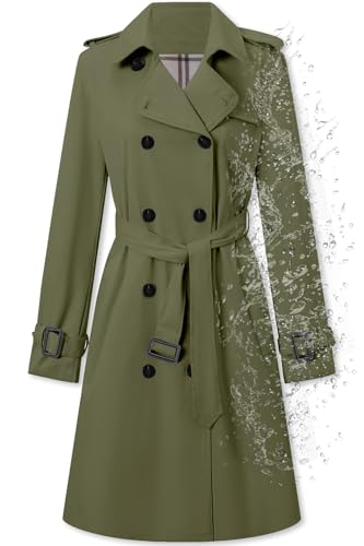 Amazon.com: Betusline Women's Long Trench Coat Waterproof
