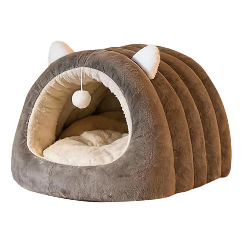 Panier pour chat d'intérieur niche chaleureuse au coin du feu Gray S - 8