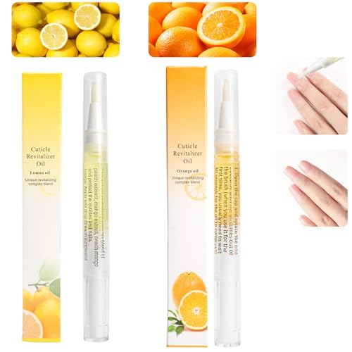 2 bolígrafos de aceite para cutículas para el cuidado de las uñas,bolígrafo de aceite revitalizador de cutículas con cepillo suave,aceite de cutículas para evitar que las uñas se agrieten y se sequen
