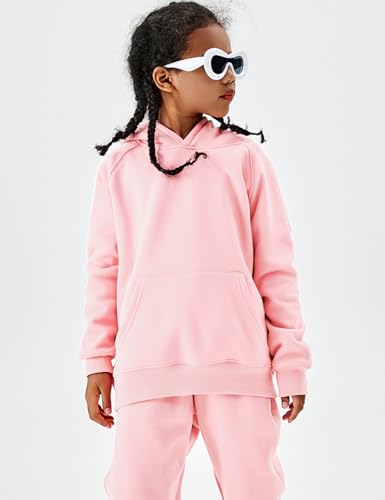 Image of Gihuo Unisex Boys Girls Winter Sherpa Lined Hoodie Kid's Fleece Pullover Hooded Sweatshirt