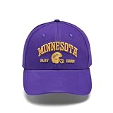 8858 Baseball Cap with City Name Embroidery for Men and Women, Adjustable Strap Casual Street Hat (Minnesota-Purple)
