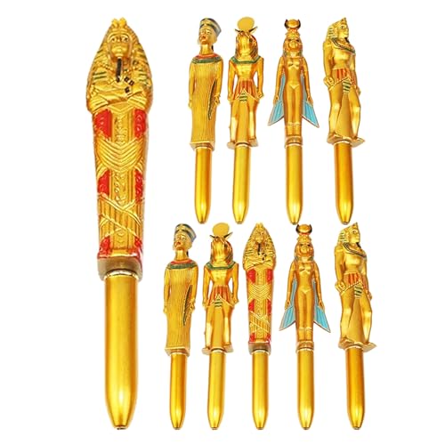 Stylo à bille pharaon prise en main confortable pack de 10 stylos dorés
