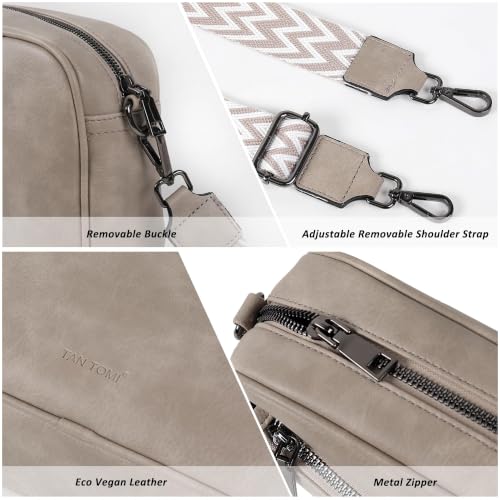 Image of TANTOMI Small Crossbody Bag for Women, Vegan Leather Handbags Shoulder Bag for Travel, Cross Body Purse with Adjustable Strap