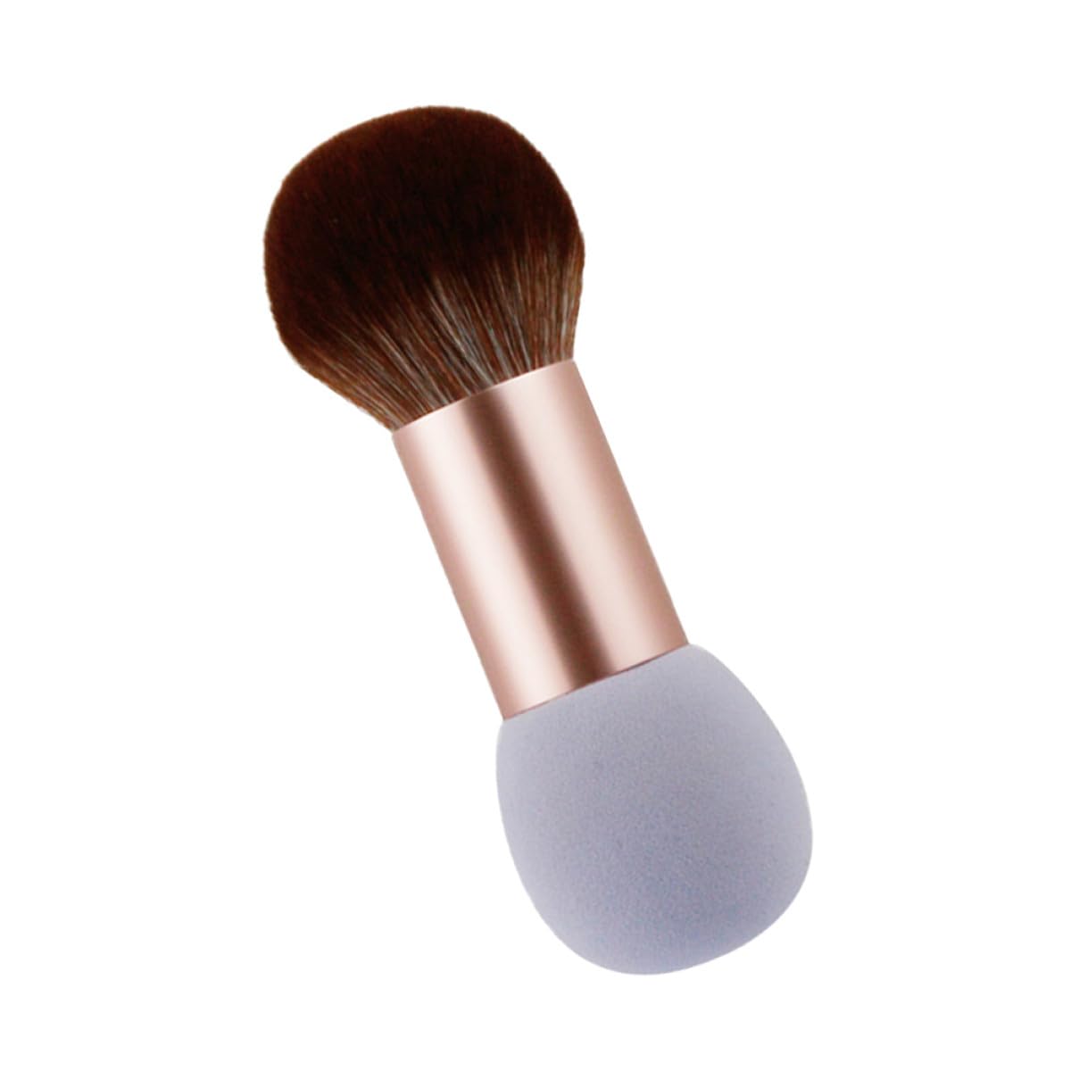 Dual-headed Purple Sponge Makeup Brush Portable Cosmetics Brush Tool for Blush Application for Travel and Daily Use