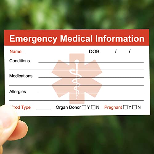 RXBC2011 Emergency Medical Information ID Card Pack of 5 - Thumbnail 6