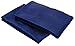2 Pieces of 350TC Solid Navy Blue Soft Silky Satin Pillow Cases for Full or Queen Pillow