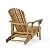 Christopher Knight Home Hayle Outdoor Stained Reclining Acacia Wood Adirondack Chair with Footrest, 67 "W x 29.25 "D x 28.75 "H, Natural Brown