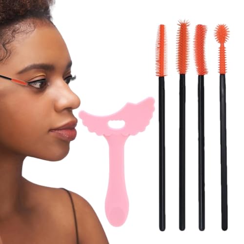 マルスカラ ガイド テンプレート、シリコン マスカラ ステンシル - ステンシル テンプレート シリコン アプリケーター シールド - 毎日の使用、デート、夜の外出、パーティーに最適な快適なホールドアイメイクアップツール