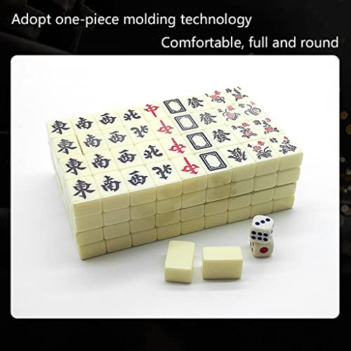 Juego tradicional chino Mahjong con 146 fichas y dados miniatura 6