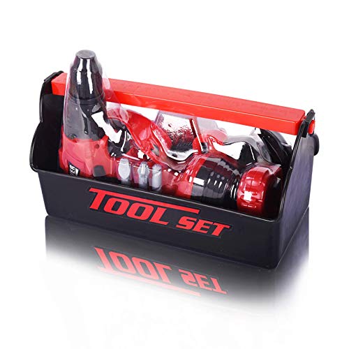 Kids Tool Set with Power Toy Drill & Tools & Tool Box, Construction Toy for Toddlers, Boys Toys Toddler Boy Toys Work Shop Tools, Pretend Play Toy Tool Set, Outdoor Toys - Thumbnail 4