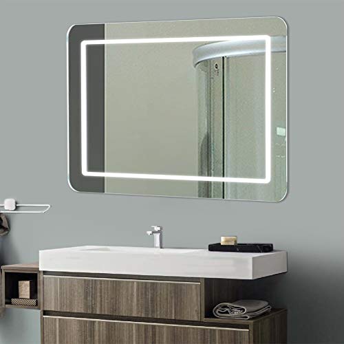 Warmiehomy LED Illuminated Bathroom Mirror with Demister Pad and Touch Switch