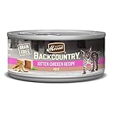 Merrick Backcountry Grain Free Wet Cat Food Kitten Chicken Recipe Pate - (24) 5.5 oz. Cans
