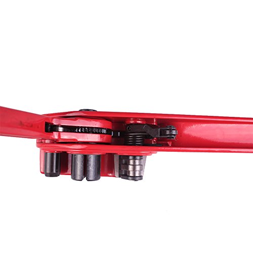 Gresdent Poly Strapping Tensioner & Cutter Manual Banding Strapping Tools for Polyester Polyproplyn 1/2\" - 3/4\" Strap Red