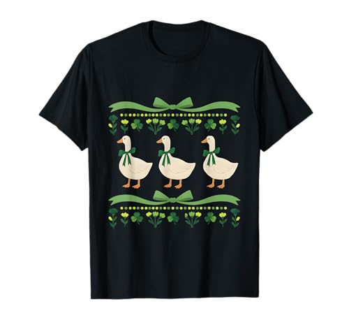 para Saint Patricks Goose St Patrick's Day Lucky St Coquette T-Shirt