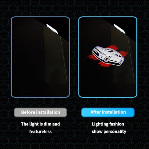 2PCS Door Lights Logo Car Accessories Led Compatible for Charger 2006-Present Projector Ghost Shadow Puddle Courtesy Step Lights (Side) by BuJinZeTui - Image 3