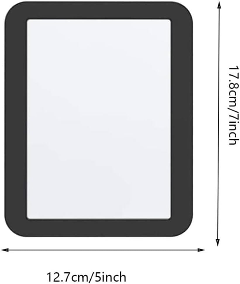 10 Pack Black Magnetic Locker Mirror,5" x 7" Iocker Mirror Magnetic - Small Mirrors for School Locker, Bathroom, Workshop Toolbox, Office Cabinet,Easy Install