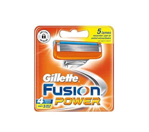 Gillette Lames Fusion Power Testé Dermatologiquement x 4