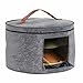 Samplife Hat Box,Hat Storage Box,Stackable Round Brim Hats Organizer Bag Container for Closet,Travel Hat Boxes for Women, Cowboy Hat Organizer, FoldableTravel Cap Boxes (01-Grey, 16.5