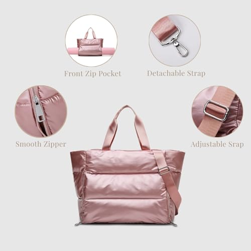 Bolso tipo tote y bolso acolchado para mujer miniatura 4