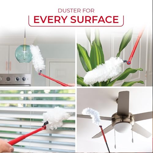 O-Cedar Flex & Catch Heavy Duty Dusting Kit with 3 Disposable Duster Refills | New & Improved Model | Extendable 3 Ft Handle with Stay-On Duster Hook | Traps 3X More Dust Than Feather Dusters - image 8
