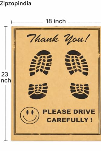 Image of Paper mats Car Care Disposable Brown Printed Foot mats 44cm X 54cm High-Density, Anti-Slip Paper Floor Mats | Eco-Friendly, Durable, Single-Use Protective Car Mats (Pack of 50)